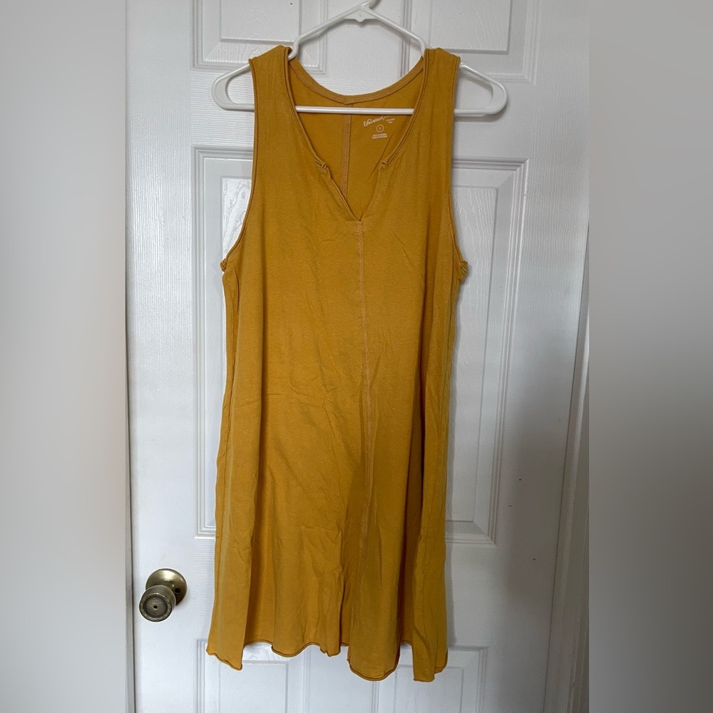 Universal Thread Sleeveless Mustard Yellow Mini Dress 100% cotton